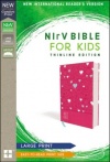 NIRV Large Print Bible for Kids: Leathersoft Pink